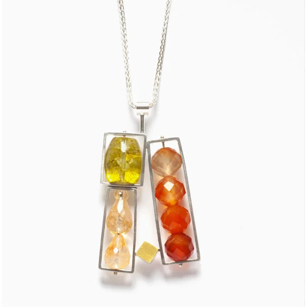 Ladies Necklaces with Flower Glow-CLB 15N- BIS Four Elements Necklace