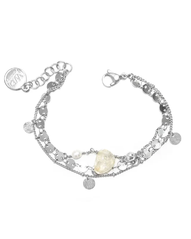 Ladies Bracelets Retro Shine-Satin Silver Bracelet